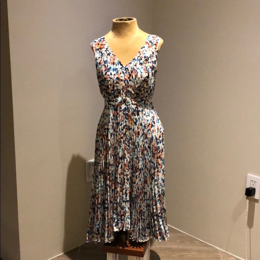 NWT Tracy Reese floral pleated dress